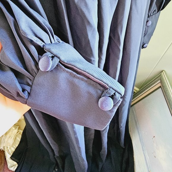 Navy Blue Chiffon Formal Dress, Wedding, Prom, Bridesmaid, Party, Evening, Opera - Picture 10 of 16